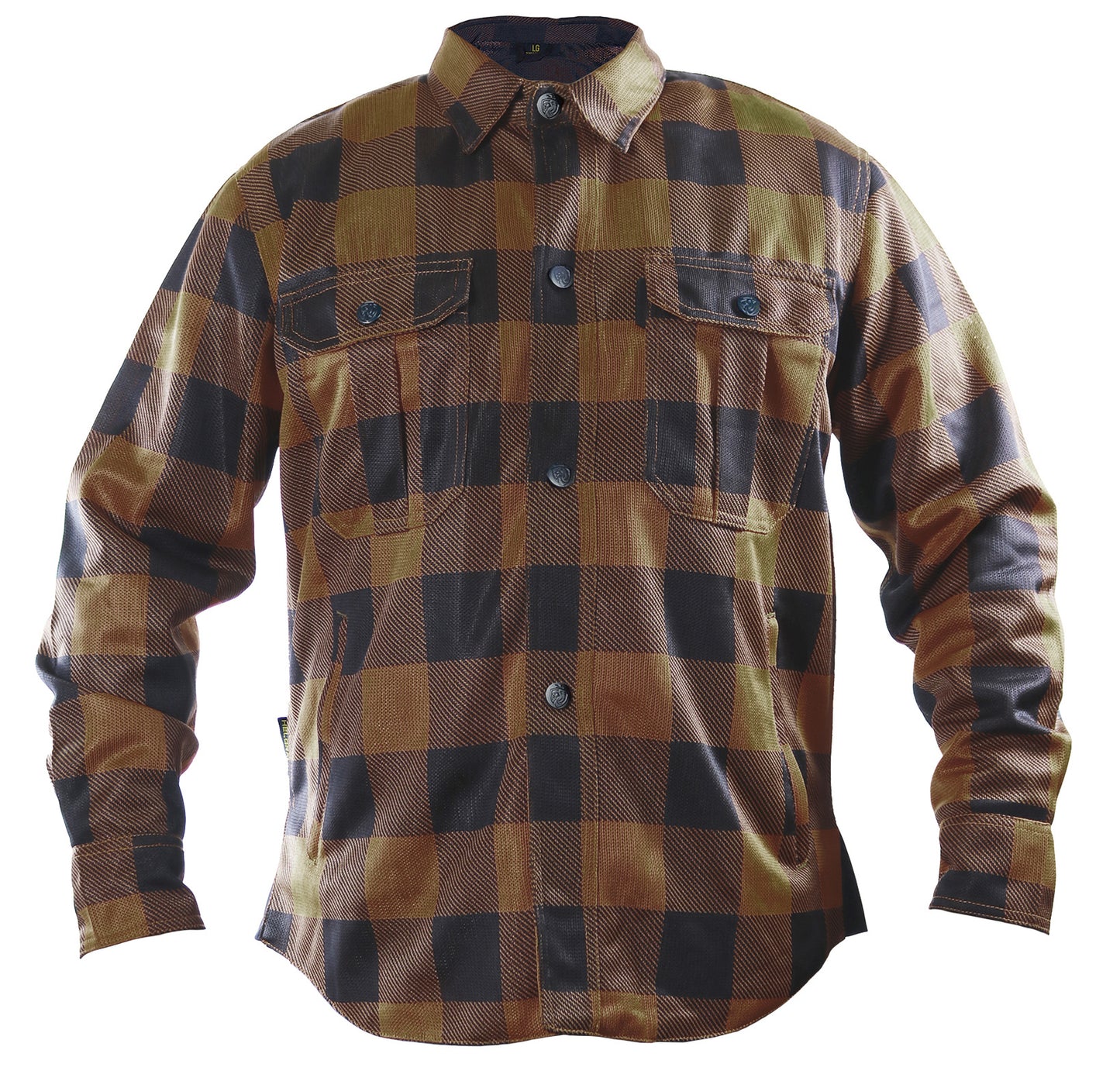 Cornell Mesh Moto Shirt - Brown
