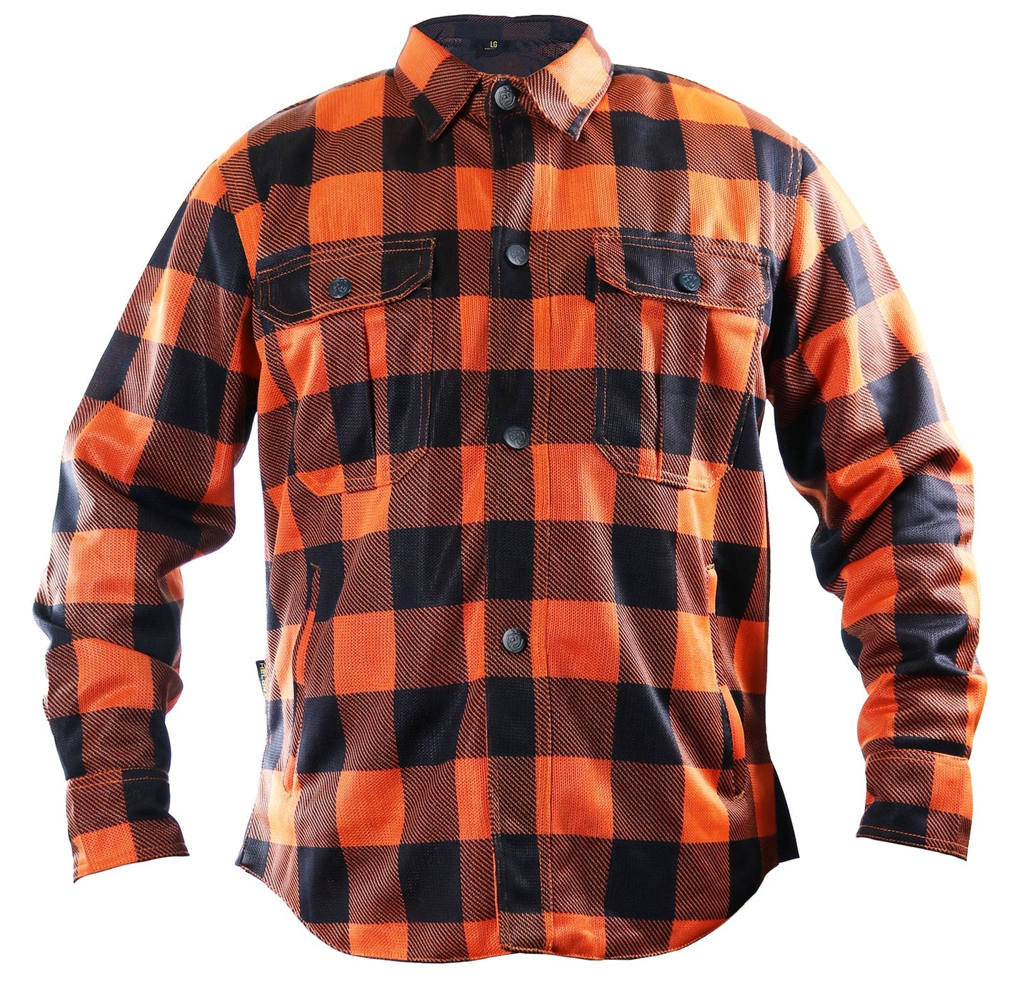 Cornell Mesh Moto Shirt - Orange