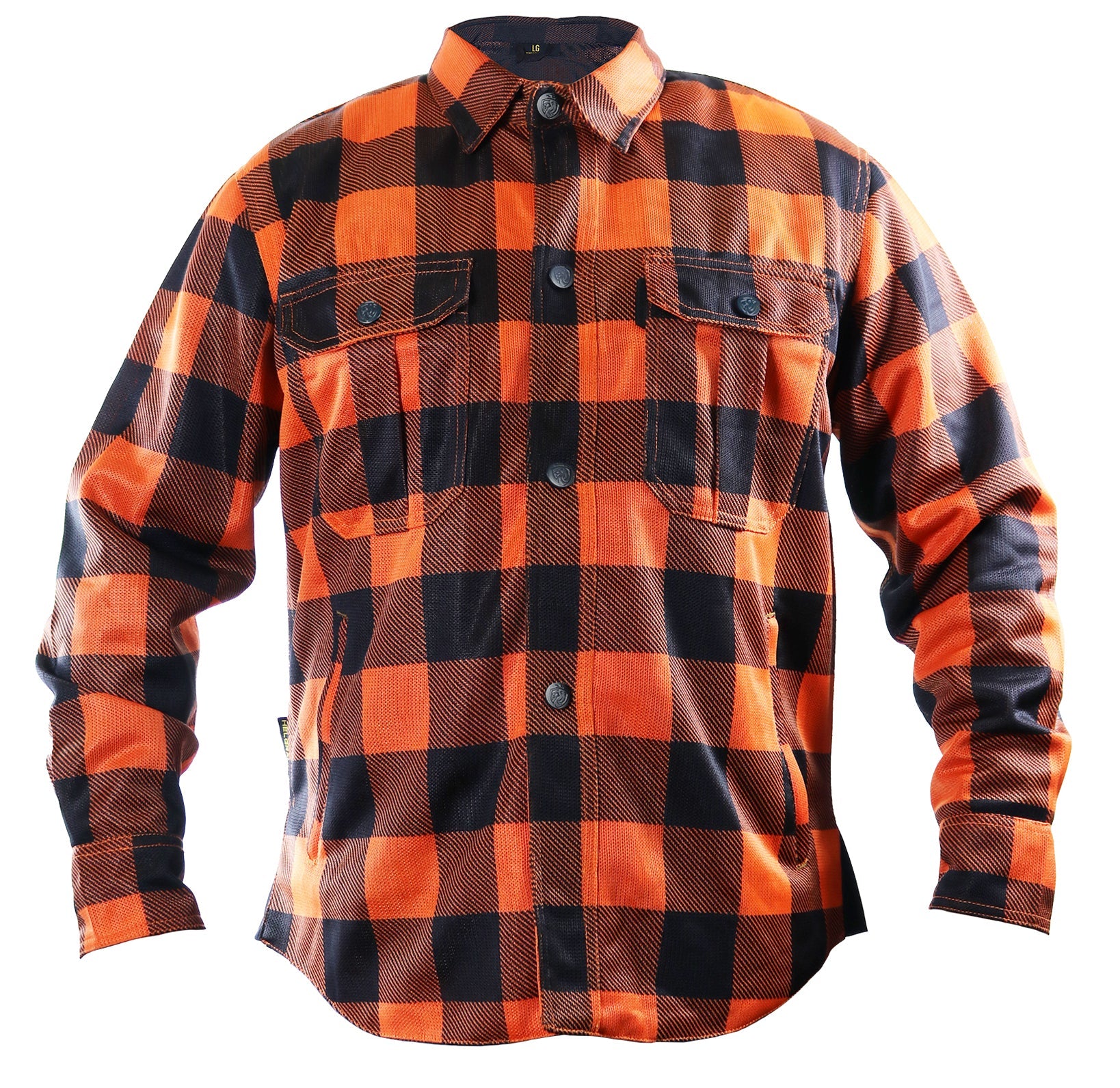 Cornell Mesh Moto Shirt - Orange