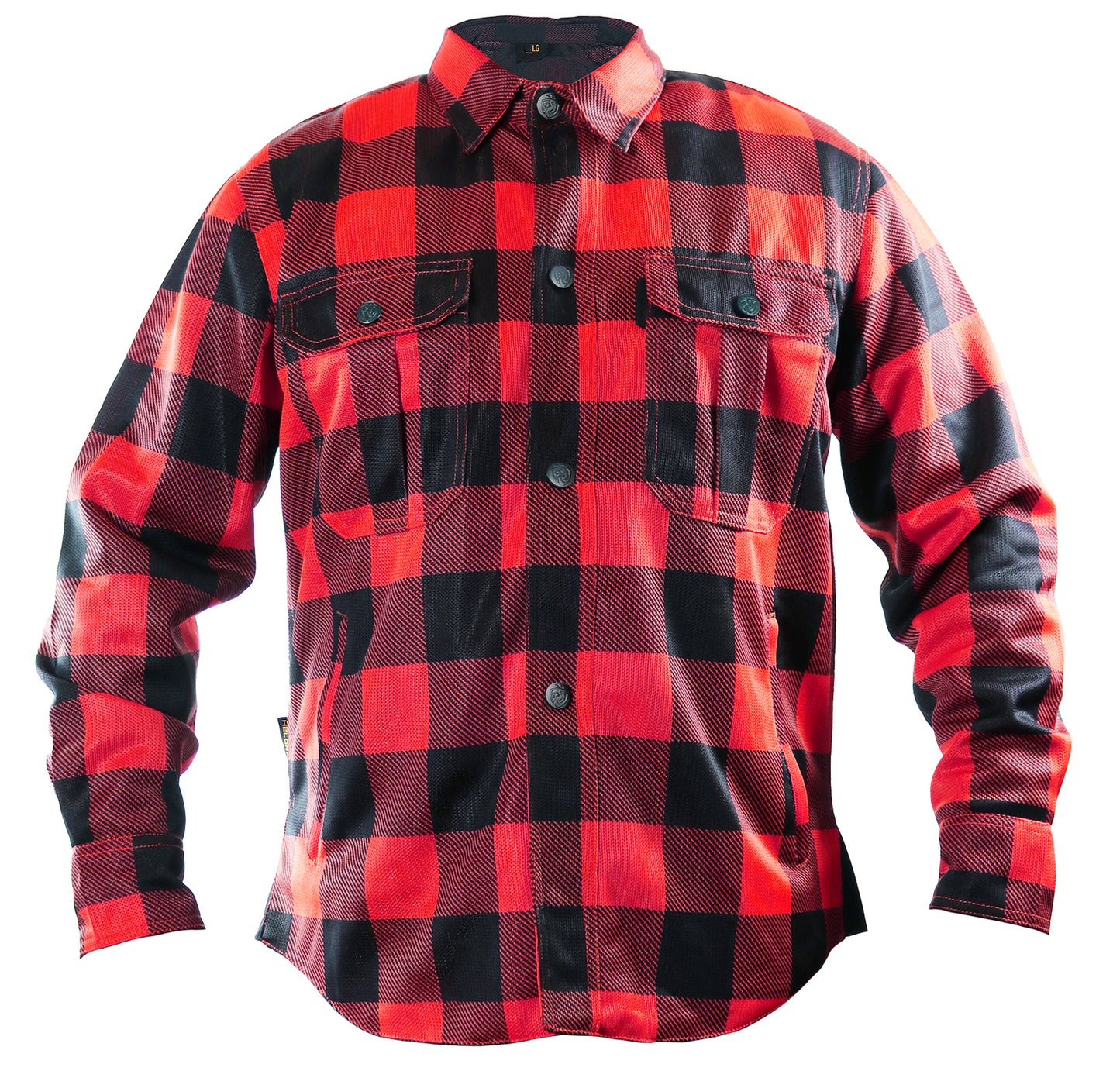 Cornell Mesh Moto Shirt - Red