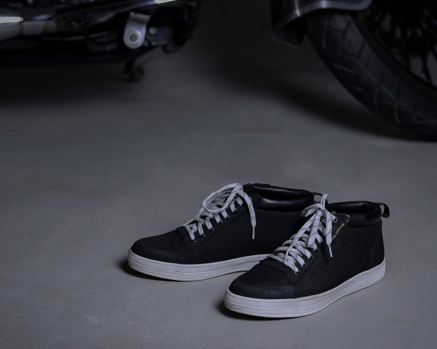 Vedder Mid-Top Canvas Moto Shoe