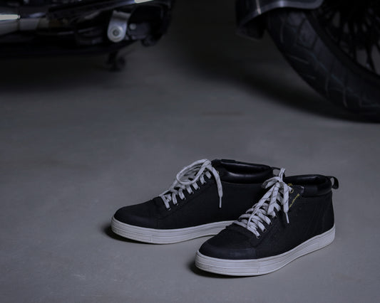 Vedder Mid-Top Canvas Moto Shoe
