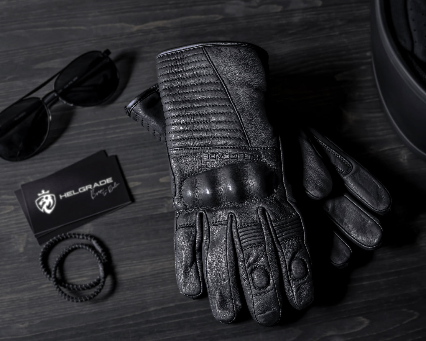 Loren Water Resistant Leather Glove - Black